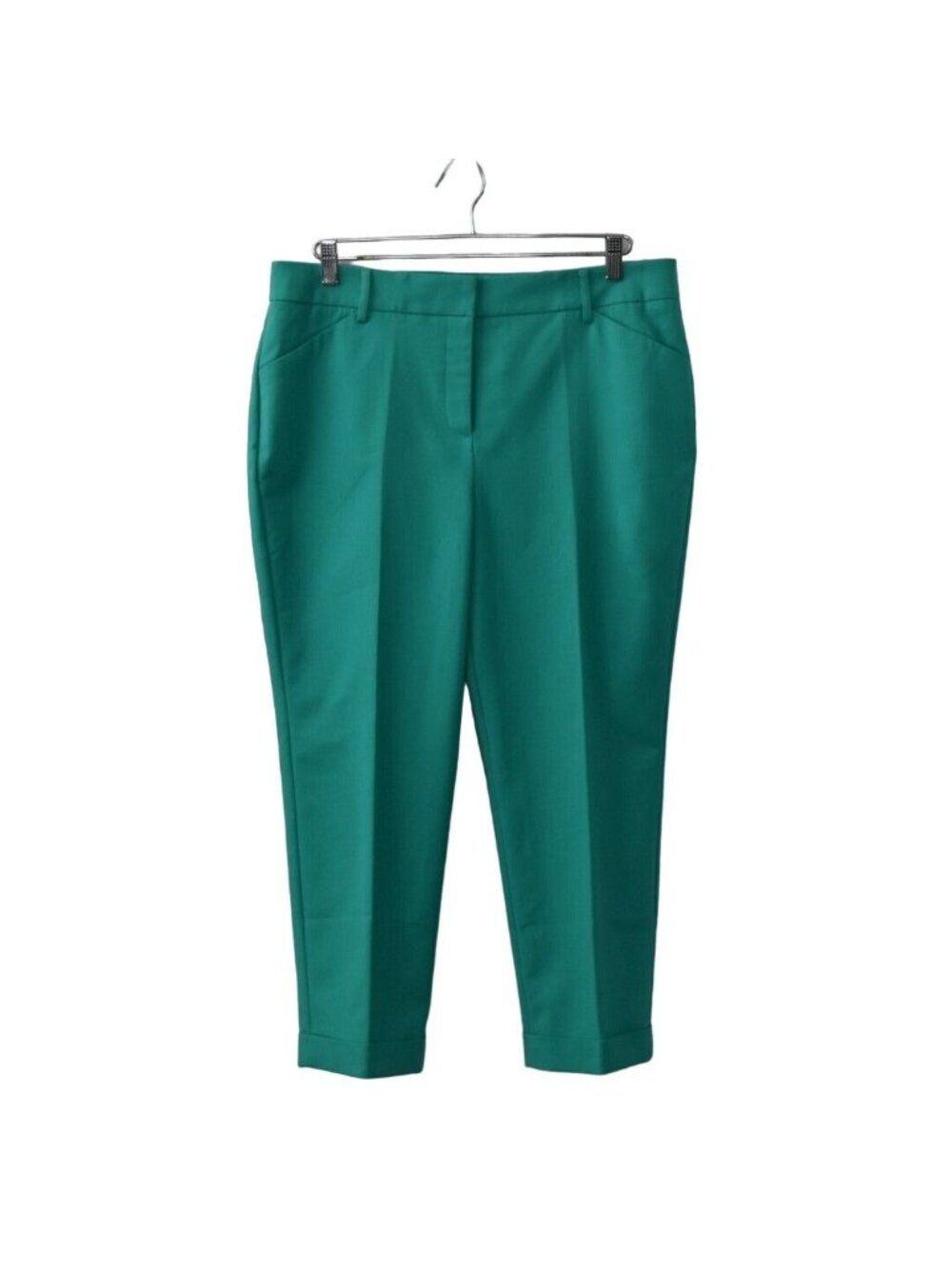Chicos So Slimming Crop Pants Womens 12 Chicos 2 Serene Stretch Cuffed Green